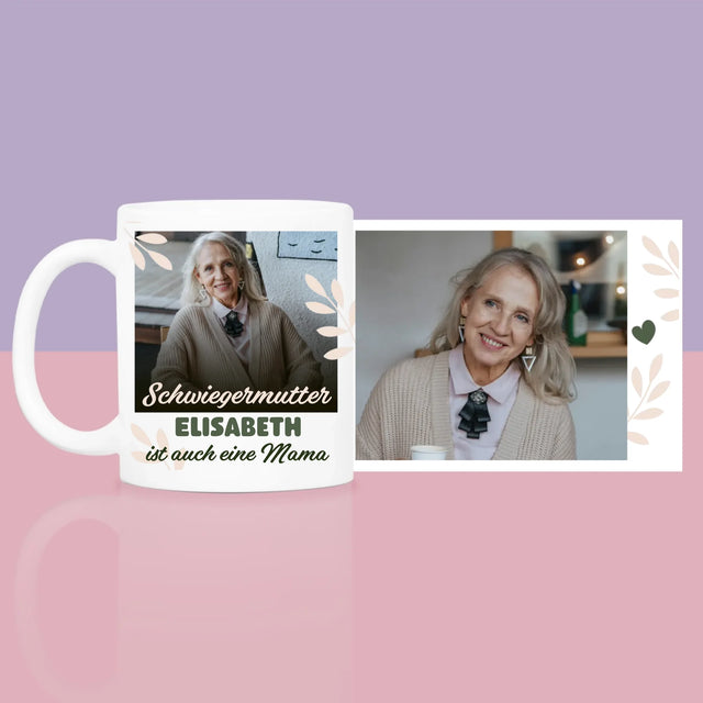 Fotocollage: Schwiegermutter Auch Mama - Geschenkset Mit Tasse Und Wellnessartikeln