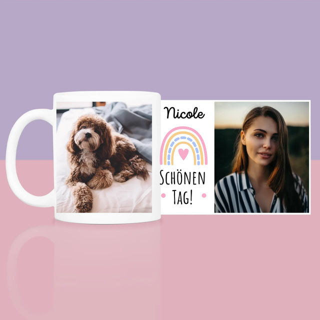 Fotocollage: Schönen Tag! - Geschenkset Mit Tasse Und Wellnessartikeln