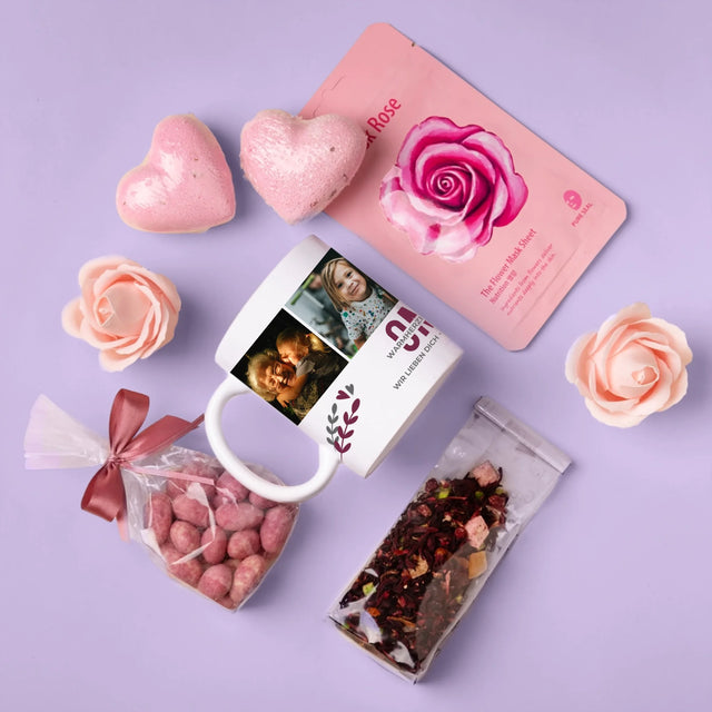 Fotocollage: Oma - Geschenkset Mit Tasse Und Wellnessartikeln