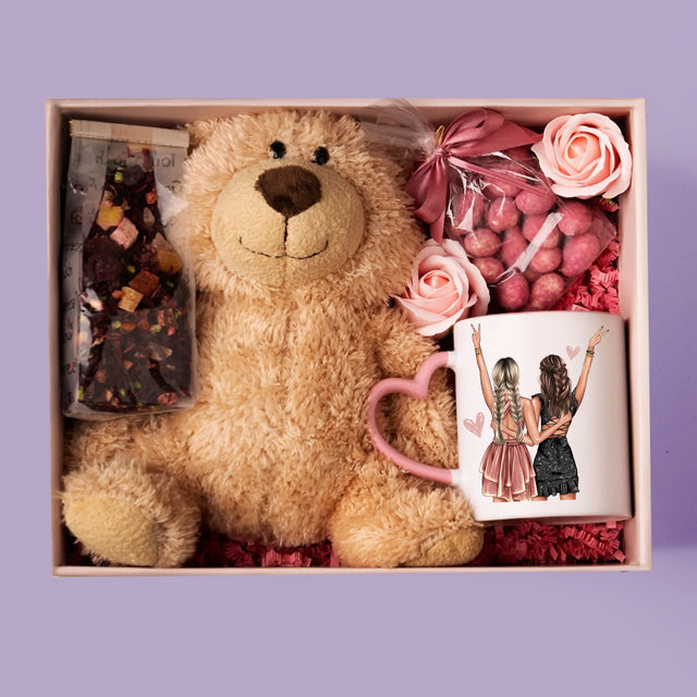 Avatar Creator: Freundinnen 18. Geburtstag - Geschenkset Mit Tasse, Teddybär Und Süßigkeiten