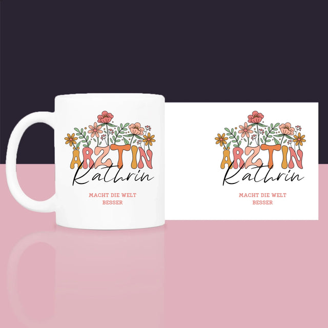 Name Und Unterschrift: Ärztin - Geschenkset Mit Tasse, Tee Und Süßigkeiten