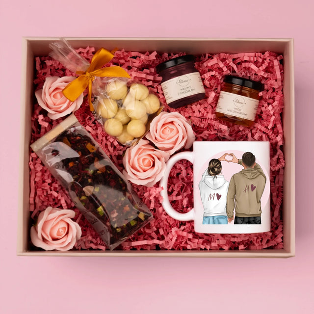 Avatar Creator: Paar Herz - Geschenkset Mit Tasse, Tee Und Süßigkeiten