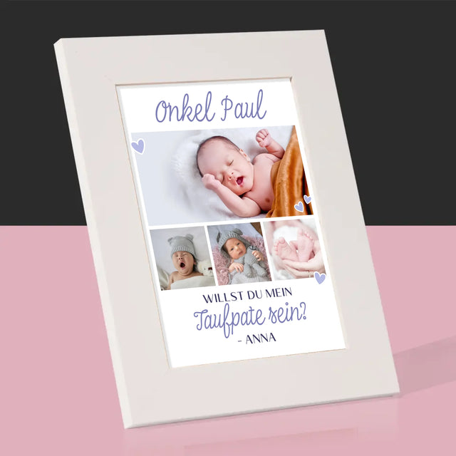 Fotocollage: Willst Du Mein Taufpate Sein? - Bilderrahmen