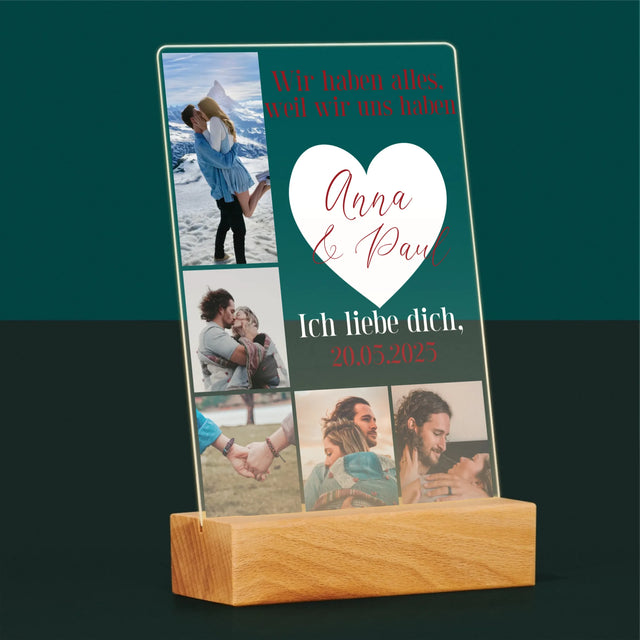 Fotocollage: Wir Haben Alles, Weil Wir Uns Haben - Druck Auf Acrylglas