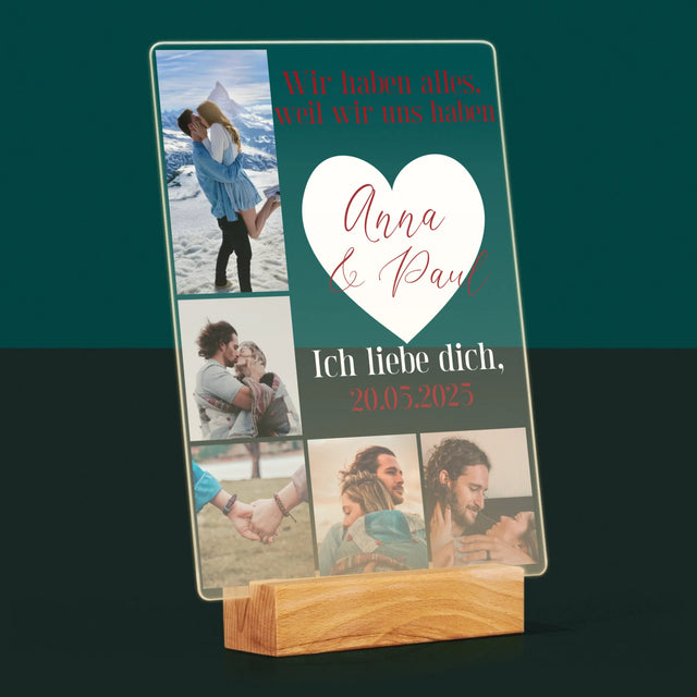 Fotocollage: Wir Haben Alles, Weil Wir Uns Haben - Druck Auf Acrylglas