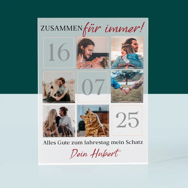 Fotocollage: Zusammen Für Immer  - Acrylblock