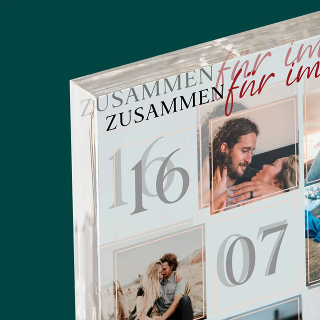 Fotocollage: Zusammen Für Immer  - Acrylblock
