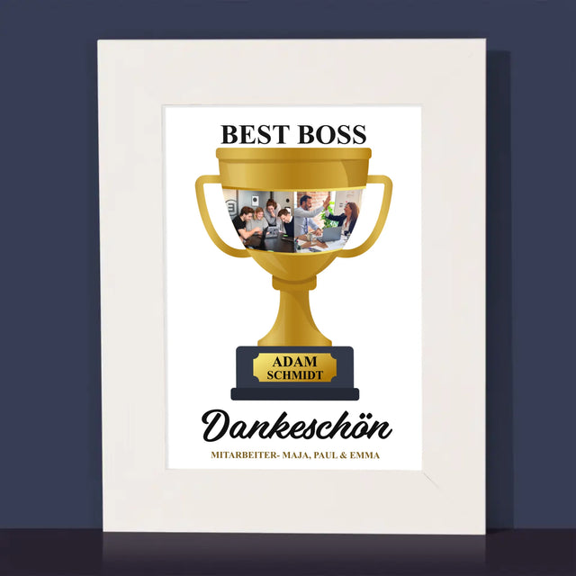 Fotocollage: Best Boss Pokal - Bilderrahmen
