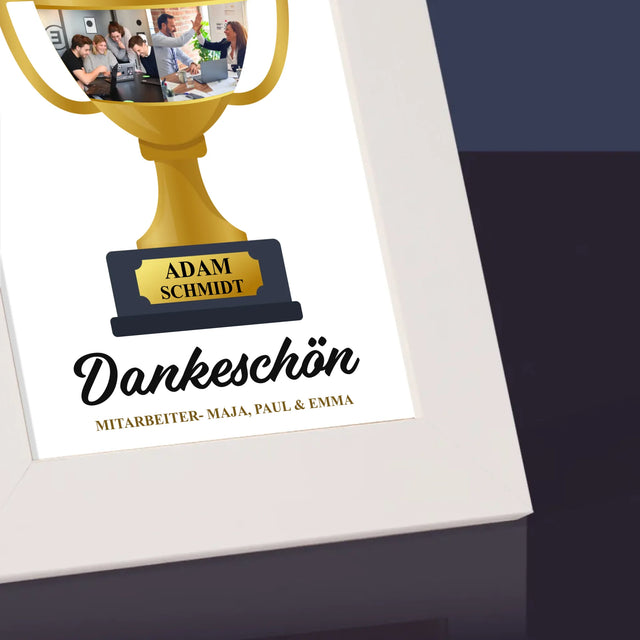 Fotocollage: Best Boss Pokal - Bilderrahmen