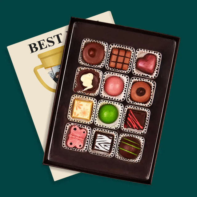 Fotocollage: Best Boss Pokal - Pralinen