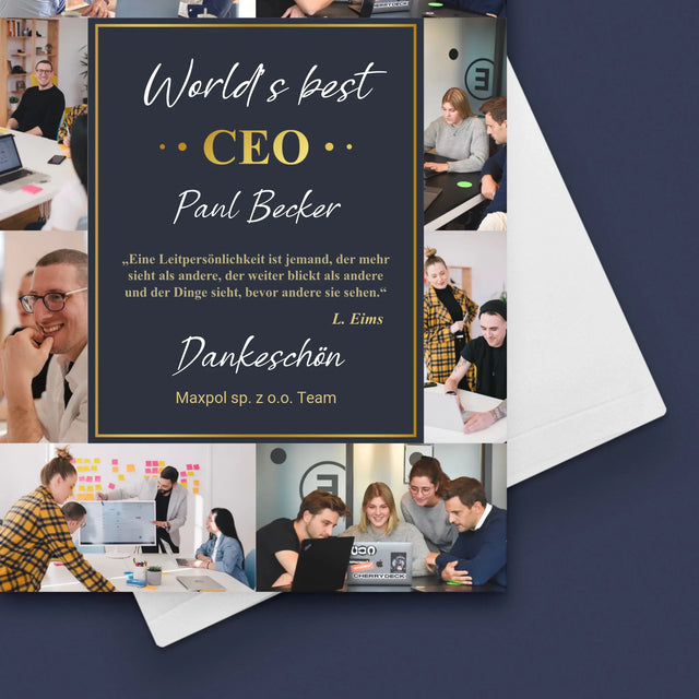 Fotocollage: Der Beste Ceo Der Welt - Glückwunschkarte
