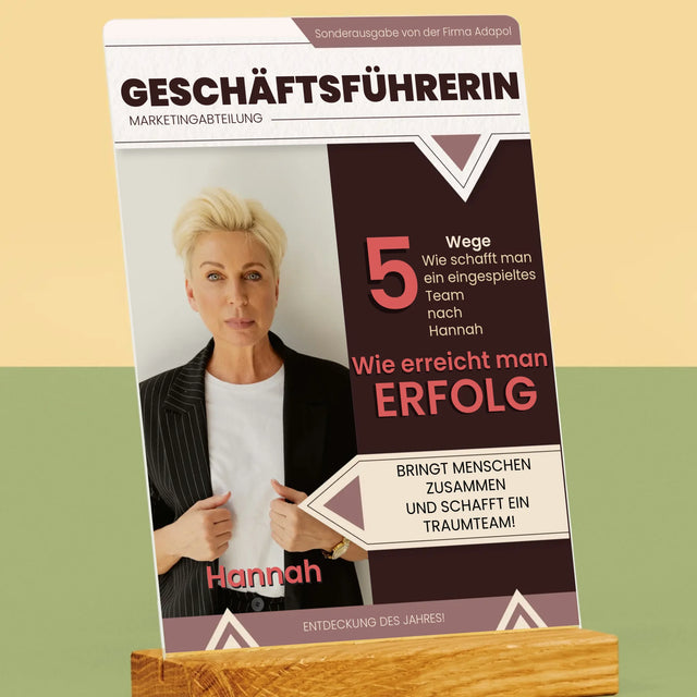 Magazin-Cover: Geschäftsführerin - Druck Auf Acrylglas