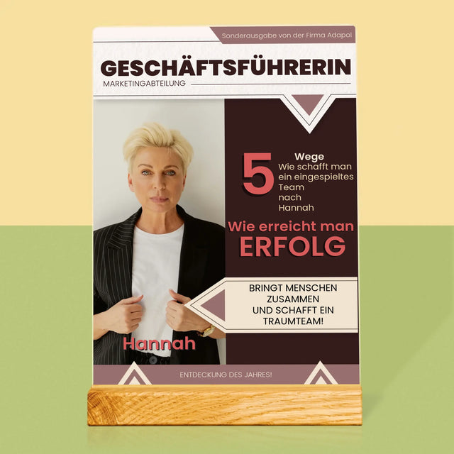 Magazin-Cover: Geschäftsführerin - Druck Auf Acrylglas