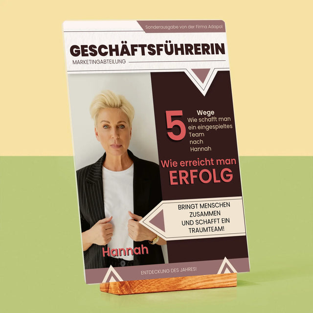 Magazin-Cover: Geschäftsführerin - Druck Auf Acrylglas