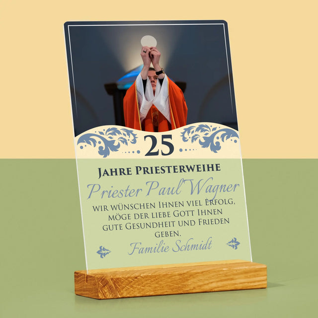 Foto Und Unterschrift: Jubiläum Der Priesterweihe - Druck Auf Acrylglas