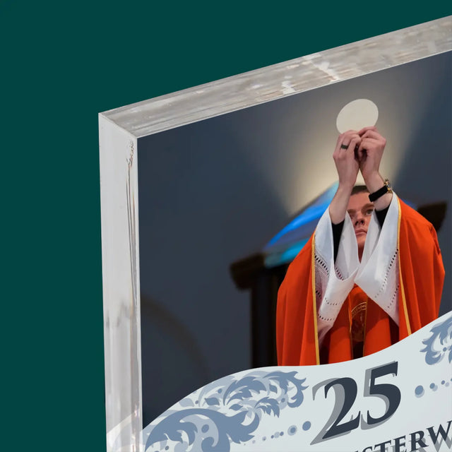 Foto Und Unterschrift: Jubiläum Der Priesterweihe - Acrylblock