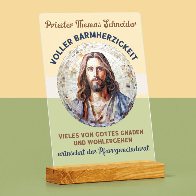 Name Und Unterschrift: Ein Priester Voller Barmherzigkeit - Druck Auf Acrylglas