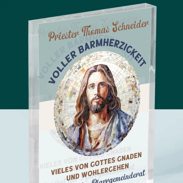 Name Und Unterschrift: Ein Priester Voller Barmherzigkeit - Acrylblock