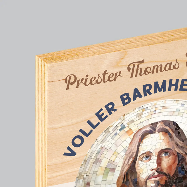 Name Und Unterschrift: Ein Priester Voller Barmherzigkeit - Druck Auf Holz