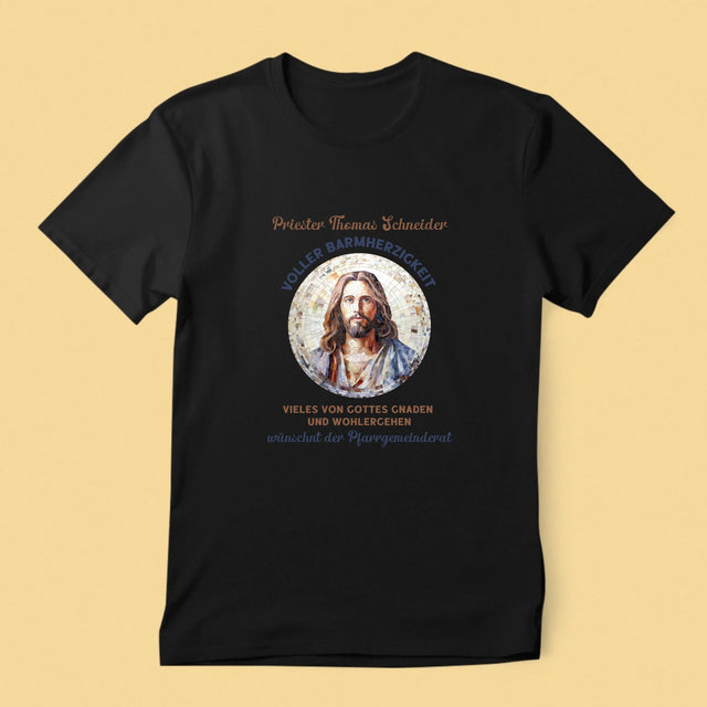 Name Und Unterschrift: Ein Priester Voller Barmherzigkeit - T-Shirt Für Herren