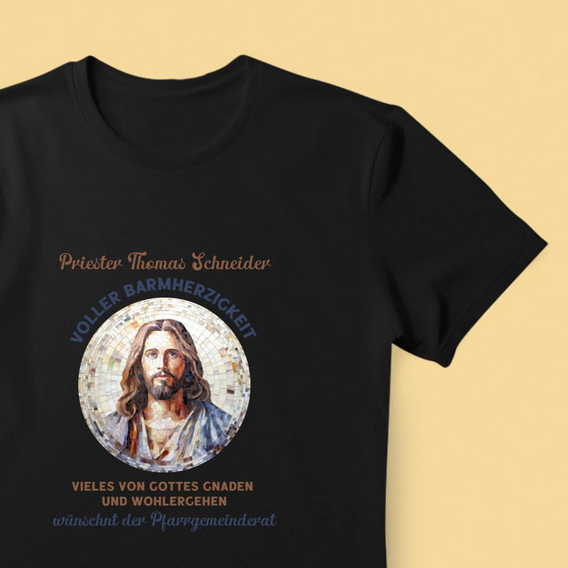 Name Und Unterschrift: Ein Priester Voller Barmherzigkeit - T-Shirt Für Herren
