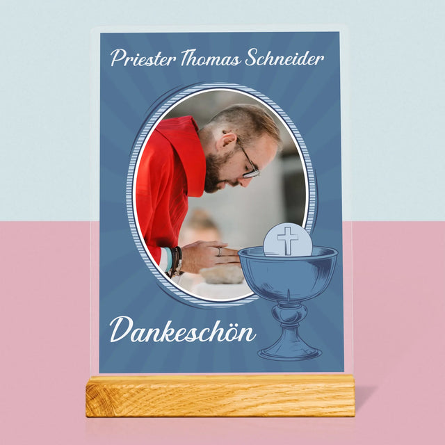 Name Und Unterschrift: Danksagung An Den Priester  - Druck Auf Acrylglas