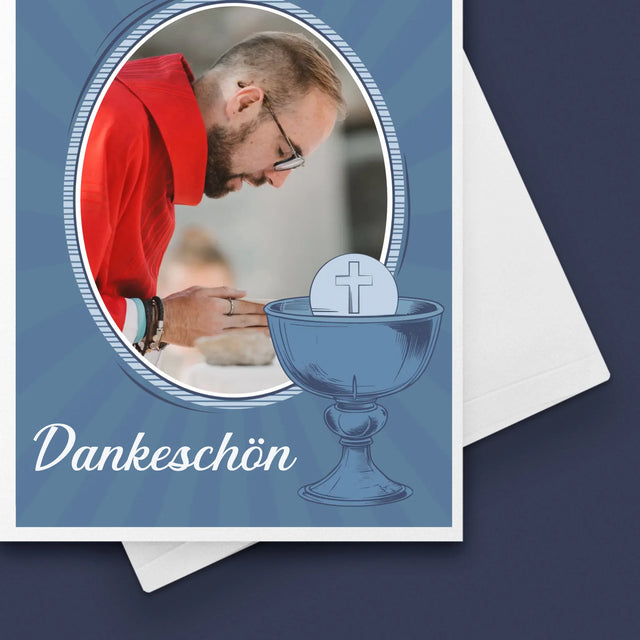 Name Und Unterschrift: Danksagung An Den Priester  - Glückwunschkarte