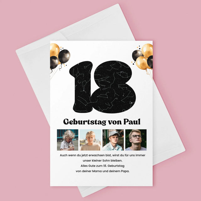 Sternkarte: 18. Geburtstag Des Stars-Mit Widmung  - Glückwunschkarte