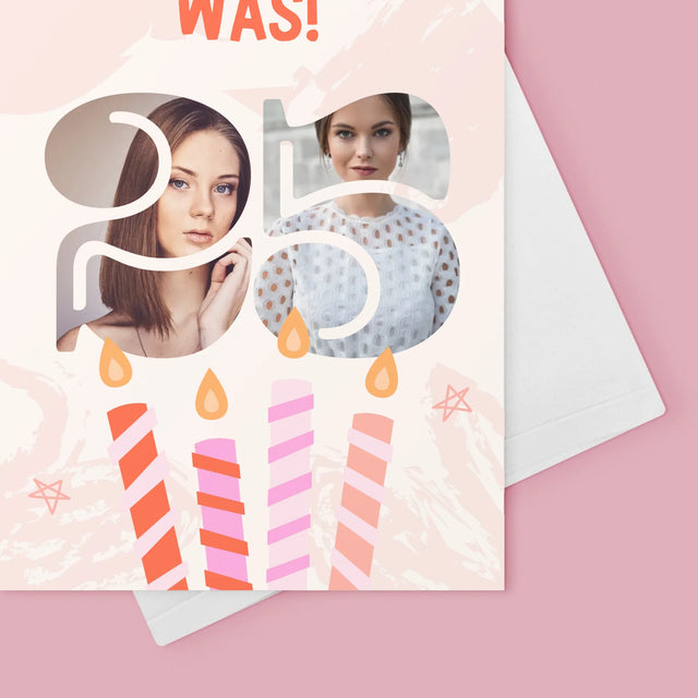 Buchstaben-Collage: Wünsch Dir Was - Glückwunschkarte