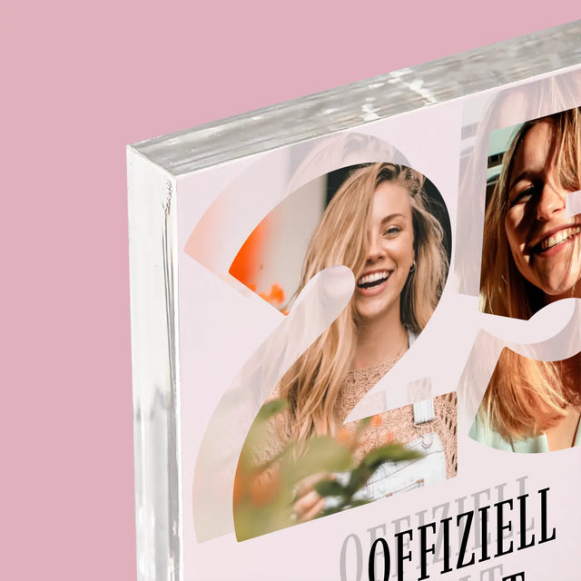 Buchstaben-Collage: Zu Alt Für Dicaprio - Acrylblock