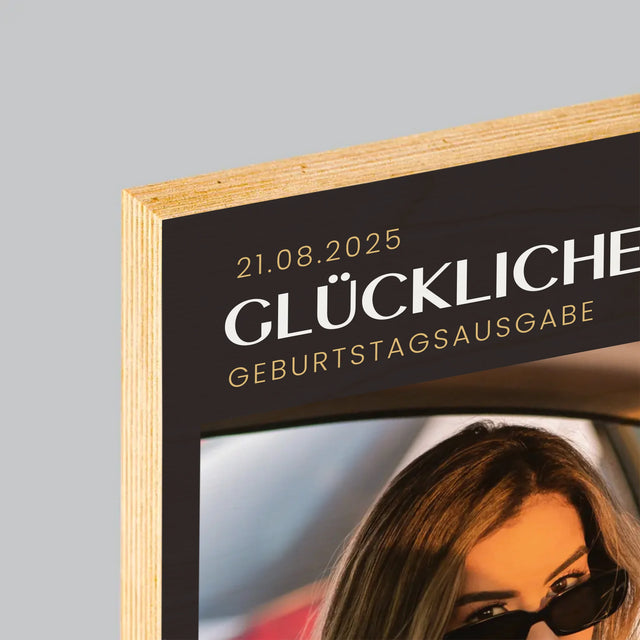 Magazin-Cover: Glückliche 25 - Druck Auf Holz