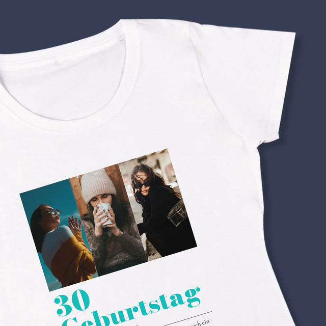Fotocollage: 30. Geburtstag - Definition - T-Shirt Für Damen