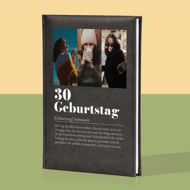 Fotocollage: 30. Geburtstag - Definition - Notizbuch