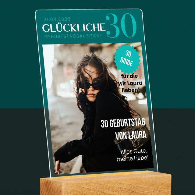 Magazin-Cover: Glückliche 30 - Druck Auf Acrylglas