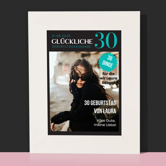 Magazin-Cover: Glückliche 30 - Bilderrahmen
