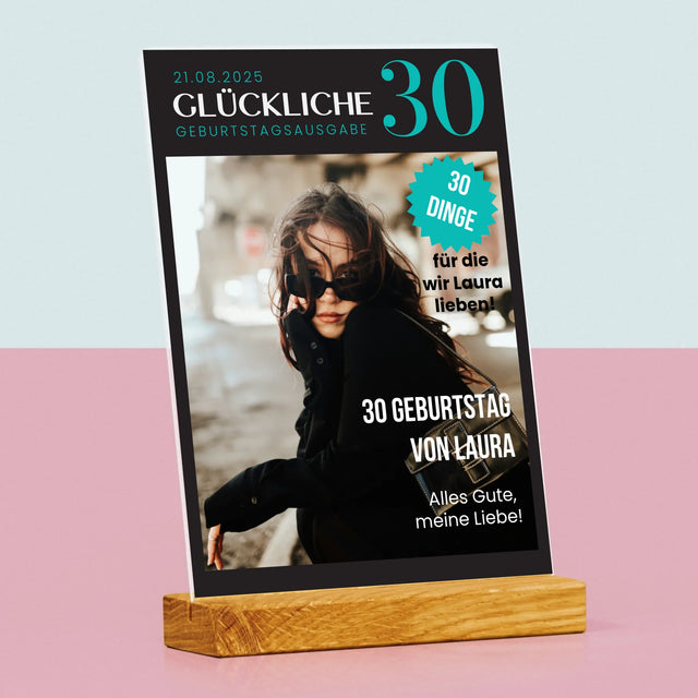Magazin-Cover: Glückliche 30 - Druck Auf Acrylglas