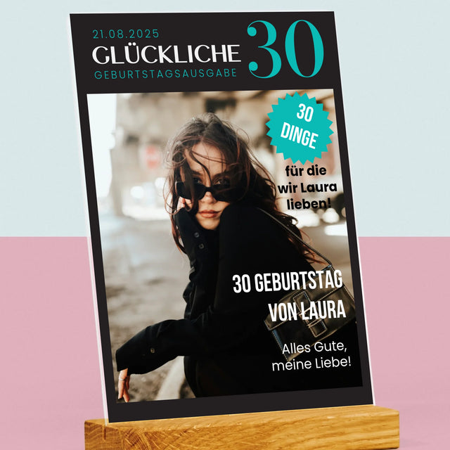 Magazin-Cover: Glückliche 30 - Druck Auf Acrylglas