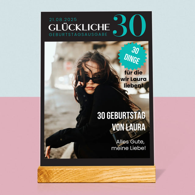 Magazin-Cover: Glückliche 30 - Druck Auf Acrylglas