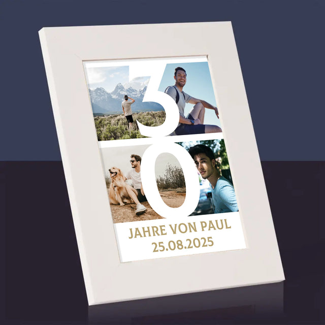Fotocollage: 30 Jahre Ziffer  - Bilderrahmen