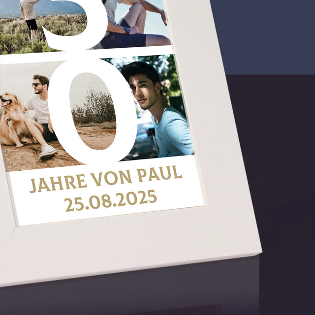 Fotocollage: 30 Jahre Ziffer  - Bilderrahmen