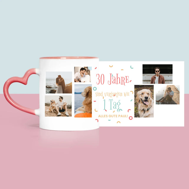 Fotocollage: 30 Jahre Sind Vergangen  - Tasse
