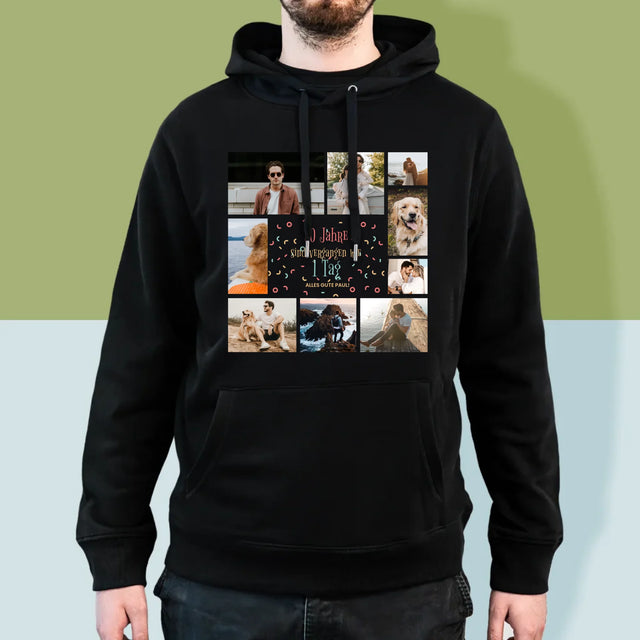 Fotocollage: 30 Jahre Sind Vergangen  - Kapuzenpullover Für Herren