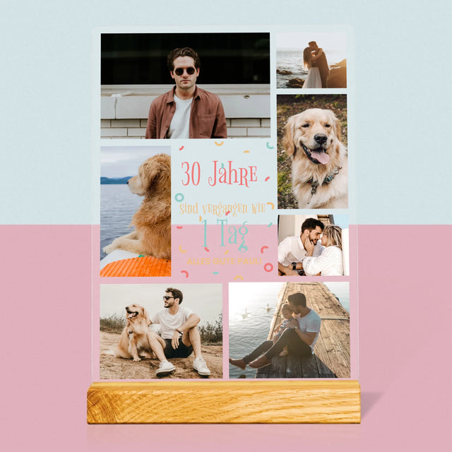 Fotocollage: 30 Jahre Sind Vergangen  - Druck Auf Acrylglas