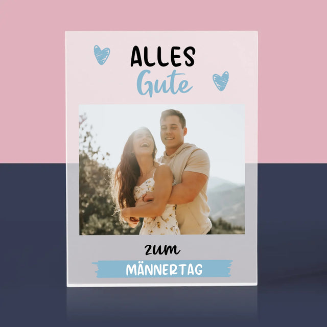 Foto Und Unterschrift: Alles Gute Zum Männertag - Acrylblock
