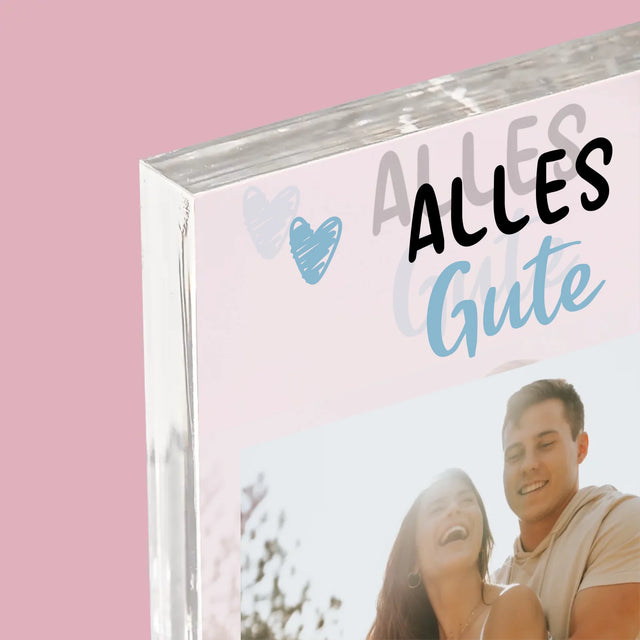 Foto Und Unterschrift: Alles Gute Zum Männertag - Acrylblock