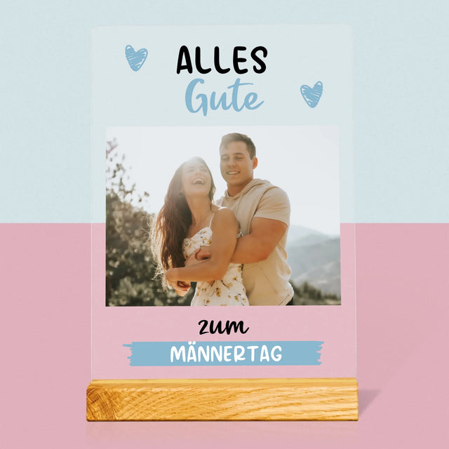 Foto Und Unterschrift: Alles Gute Zum Männertag - Druck Auf Acrylglas