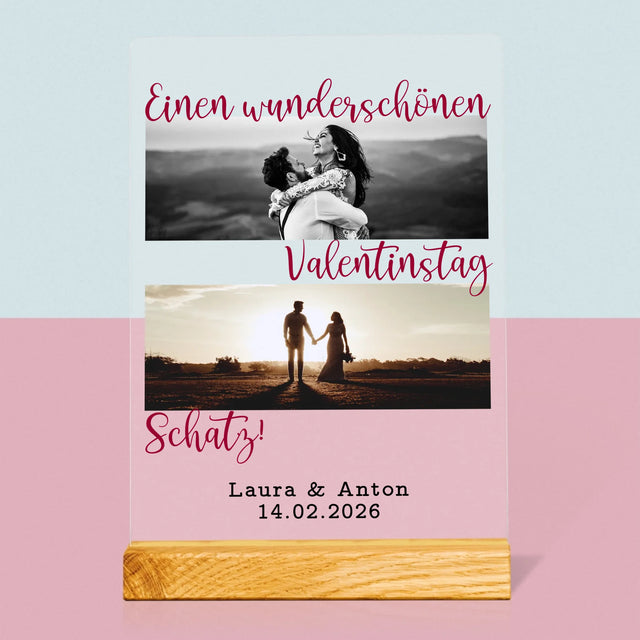 Fotocollage: Einen Wunderschönen Valentinstag - Druck Auf Acrylglas