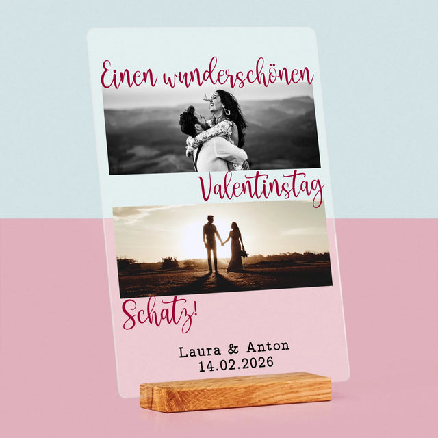 Fotocollage: Einen Wunderschönen Valentinstag - Druck Auf Acrylglas