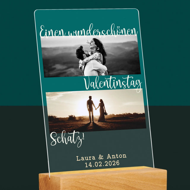 Fotocollage: Einen Wunderschönen Valentinstag - Druck Auf Acrylglas