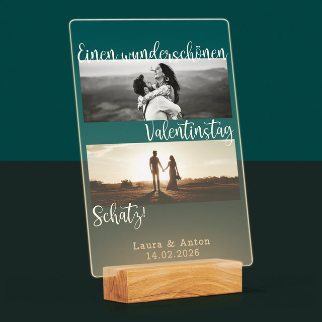 Fotocollage: Einen Wunderschönen Valentinstag - Druck Auf Acrylglas